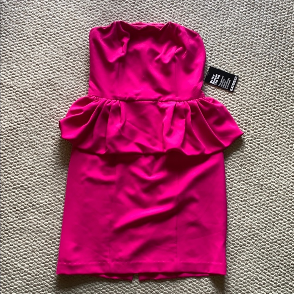 Express - got pink peplum dress